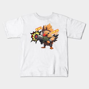 Mecha Chicken POW Kiki rikii Kids T-Shirt